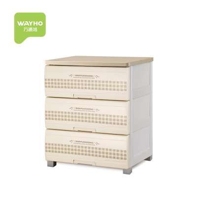 New MDF wooden top plastic drawer storage cabinet for bathroom